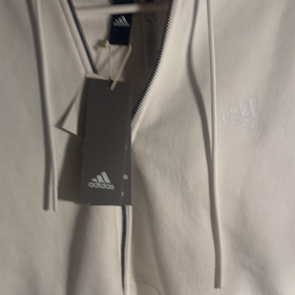 adidas White Hoodie with Black Stripes - Picture 4 of 6